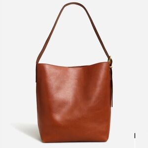 Madewell Essential Bucket Leather Tote, warm cinnamon